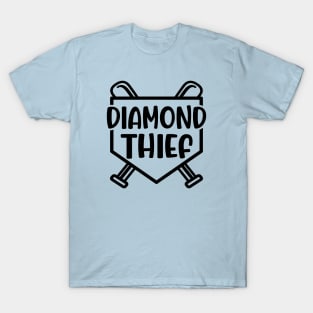 Diamond Thief Baseball Softball Funny T-Shirt